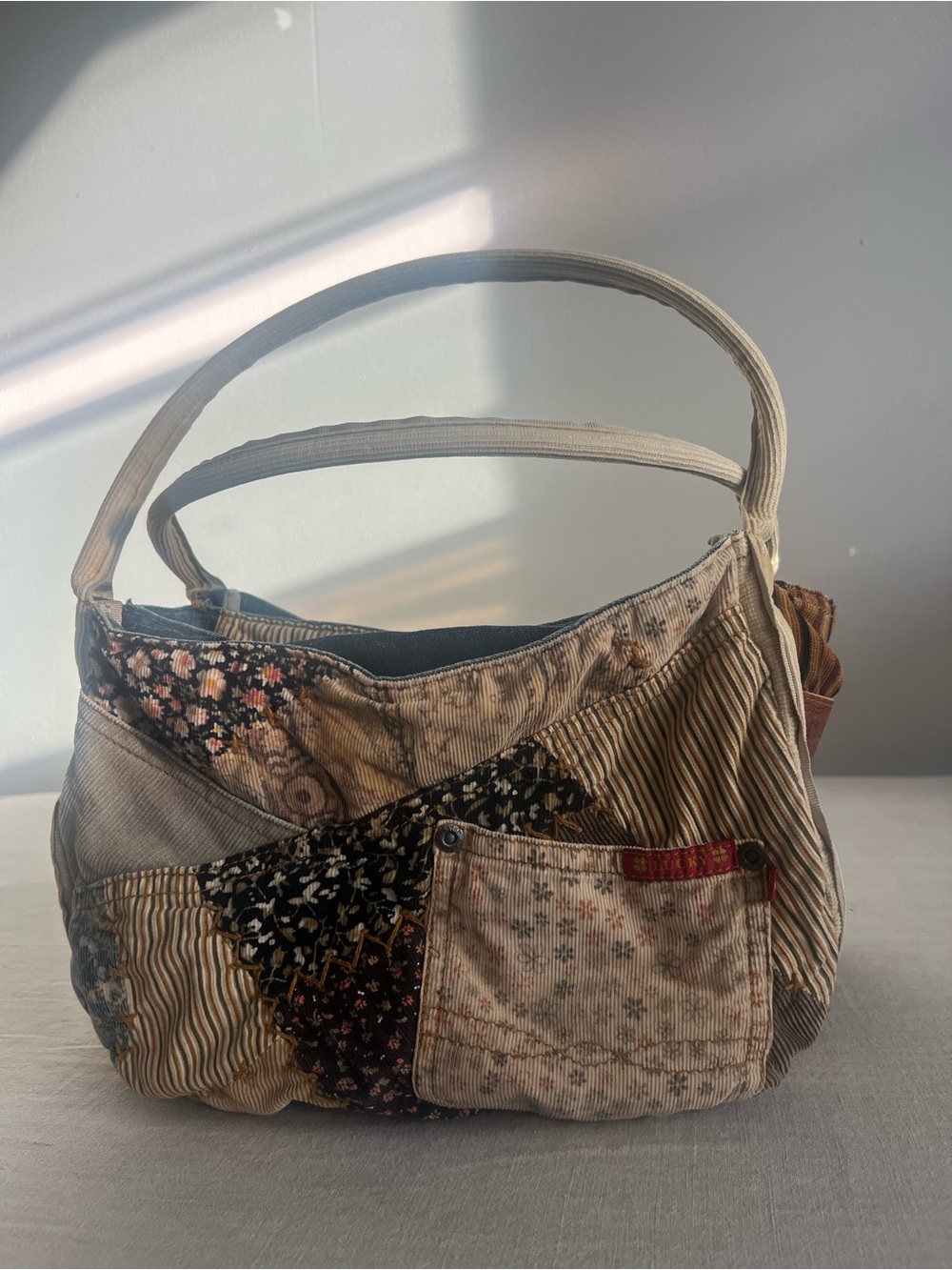 Lucky Brand Vintage Patchwork Denim Shoulder Purse